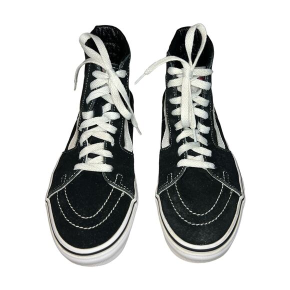 VANS Off the Wall Hi-Tops in Black Suede w/White Detail Men's Size 5.5 Womens 7 - Picture 2 of 8